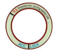 YARNOW Cubierta Protectora para Interruptor de Encendido Coche, Pegatina Luminosa Roja de Gel de Sílice, Accesorio Interior para Mujer, Fácil Instalación y Uso Automóvil