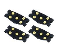 YARNOW Cubrezapatos Antideslizantes Púas de Agarre Amarillas, 5 Dientes, TPE Resistente, 2 Pares, Ideales para Nieve, Escalada y Senderismo en Invierno