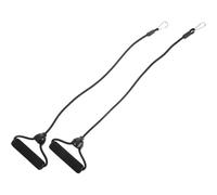 YARNOW Cuerda de Resistencia Negra 2 Piezas Pedal Ajustable para Entrenamiento de Fuerza en Casa, Bandas Elásticas para Hacer Ejercicio y Tonificación Abdominal, Equipo de Fitness