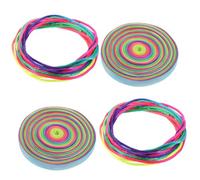 YARNOW Cuerdas para Saltar Fitness Elásticas de Goma 2 Piezas 6 M 2 Piezas 1,6 M Colores Arcoíris para Ejercicio y Entrenamiento al Aire Libre Adultos
