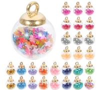 YARNOW de Abalorios de Bola de Cristal con Lentejuelas de Colores 60 Piezas Material Fácil de Conectar Color Aleatorio para Hacer Pulseras y Collares para Manualidades