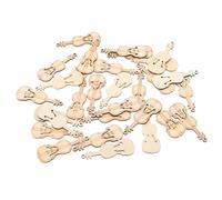 YARNOW de Recortes de Violín de Madera de Graffiti 50 Piezas para Manualidades DIY Doble Cara y Fácil de Llevar, Adornos Ideales para Obsequio Navideño