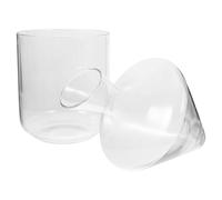 YARNOW Decantador Oblicuo de Vidrio Cubitera para Hielo, Adecuado para Servir Vino Tinto en Cenas y Reuniones