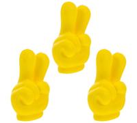 YARNOW Decoración para Antena de Coche Diseño Aerodinámico y Forma de Dedo Amarillo, Material Eva, Paquete de 3 Piezas para Uso Diario y Reconocimiento en Estacionamiento