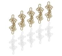 YARNOW Decorativos de Tela Retro Prácticos y Sencillos 10 Botones Estilo Chino Nudos Tradicionales para Cierre de Cheongsam para Ropa China