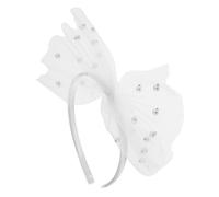 YARNOW Diadema Anudada Turbantes Para Mujer Lindos Accesorios Para El Cabello Banda Para El Cabello Con Lazo Bowknot Hair Band Diadema De Niña White