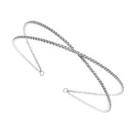 YARNOW Diadema Cruzada de Aleación Gemas de Imitación para Bodas y Concursos, Aro de Pelo Práctico y Elegante para Mujeres y Niñas