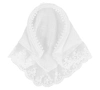 YARNOW Diadema de Encaje Blanco Estilo Francés Diseño Romántico de Campo, Flexible y Cómoda, Adecuado para Mujer como Banda y Pañuelo Decorativo Cabello