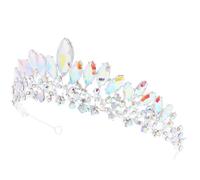 YARNOW Diadema de Novia Gemas de Imitación, Adorno Delicado de Metal y Cristal, Estable y Resistente, Adecuado para Boda y Fiesta Navideña