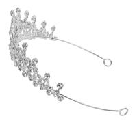YARNOW Diadema de Princesa para Novia Boda Diseño Brillante y Delicado, Diadema de Metal y Pedrería Cómoda que No Daña el Cabello para Fiesta y Show