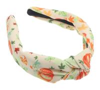 YARNOW Diadema Diadema de Tela Flexible y Ajuste Seguro para Mujer Estampado de Calabaza Anudada Festividades de Acción de Gracias y Adecuado para Festividades de Acción de Gracias y Uso