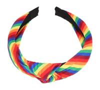 YARNOW Diadema Gruesa para Mujer Diseño de Arcoíris, Tela Flexible y Ajuste Cómodo, Adecuada para Uso Diario y Accesorios de Moda Vibrantes