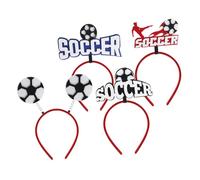 YARNOW Diademas De Fútbol Para Mujer y Niña, Accesorios Para Cabello Deportivos, Diseño Multicolor Motivos Soccer, Aptas Para Competición y Fiesta, Pack De 4 Unidades, Cómodas y Ajustables