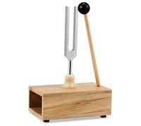 YARNOW Diapasón 528 Hz de Aleación de Aluminio Caja de Resonancia de Madera y Mazo para Música y Ejercicios de Respiración en Yoga