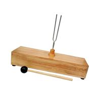 YARNOW Diapasón Base De Madera y Martillo Instrumento Experimental Para Pruebas De Diapasones y Vibratorio Aulas De Física y Música