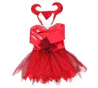 YARNOW Disfraz De Halloween Para Niñas Vestido De Diablita Traje De Cosplay Para Fiestas