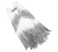 YARNOW Disfraz y Diseño Gótico para Mujer Adulto de Novia Fantasma Zombi Vestido Blanco de Algodón Detalles Intrincados para Fiestas de Halloween