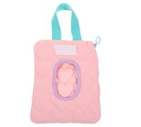 YARNOW Dispensador de Toallitas Húmedas para Bebés Recargable Caja Portátil Pequeña de Plástico en Color Rosa Macarrón Soporte Colgante Práctico para Cochecito y Uso Exterior