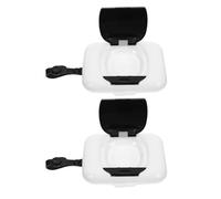 YARNOW Dispensador de Toallitas Húmedas Portátil y Material Pp y Silicona para Bebés Adecuado para Colgar Estuche Práctico y Estilizado de 2 Piezas Diseño de Apertura Amplia