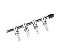 YARNOW Distribuidor de Oxígeno para Acuario de Acero Inoxidable Palanca de Control de Flujo, 4 Vías, Conexión para Bomba de Aire y Tubos de Acuario, Color Plata