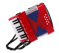 YARNOW Enseñanza del Acordeón para Principiantes Instrumento Musical Profesional para Estudiantes Color Rojo Prácticas de Inicio