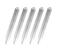 YARNOW Espátula de Acero Inoxidable Punta Redonda para Laboratorio, Adecuado para Manipulación de Polvo y Pastas, Resistente y Fácil de Limpiar, Paquete de 5 Unidades