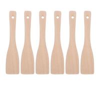 YARNOW Espátulas de Madera de Haya 6piezas para Barbacoa y Cena Familiar, Diseño Elegante y Multiusos, Ideales para Pizza y Cocina Confiable