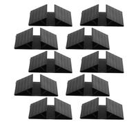 YARNOW Estabilizador de Puerta para Mascotas de 10 Piezas en Abs Negro, Base Triangular para Vallas y Puertas de Perros, Soporte Reforzado para Uso Exterior