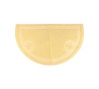 YARNOW Estera Semicircular para Arena para Gatos Bandeja De Arena para Gatos Alimentador Mirilla del Visor De La Puerta Bandeja Espesante Bandeja Semicircular Beige De Polivinilo