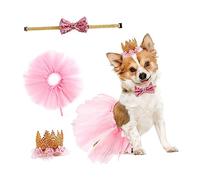 YARNOW Falda Tutú para Perro Vestido De Fiesta De Cumpleaños para Mascotas Adorable De Gasa Material para Un Uso Cómodo