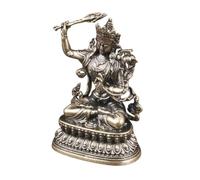 YARNOW Figura de Buda Decoración Retro Delicada para Templo Estatua Simple de Latón Dorado Artesanal y Obsequio para Budistas para Decoración del Hogar