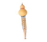 YARNOW Flauta de Calabaza Hulusi de Bambú Natural en Tonalidad C para Principiantes Tono Puro y Agradable, Diseño Elegante y Fácil de Tocar, Adecuado para Amantes del Arte Sonoro