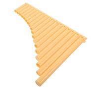 YARNOW Flauta de Pan Tradicional Amarilla de 16 Tubos Hecha a Mano Instrumento Musical Chino para Principiantes Práctica y Enseñanza Escolar Flauta de Pan Portátil para Conciertos y