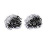 YARNOW Fundas 2 Piezas de Felpa para Micrófono Clip Color Gris Negro Resistentes al Viento Protectores de Micrófono a Prueba de Ruido para Uso en Grabación y Entrevistas