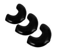 YARNOW Fundas de Gancho para Correa de Cuello de Saxofón Alto y Tenor, 3 Piezas Negras de Goma Protectora Broche Giratorio, Accesorio para Saxofón y Clarinete, Cubiertas Resistentes