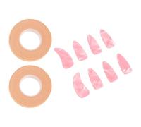YARNOW Fundas Protectoras para Uñas Guzheng, 8 Piezas Grandes de Color Perla, Práctica para Aprender Guzheng, 2 Cintas Adhesivas, Cubren Uñas para Dedos, Material Seguro y Cómodo