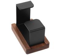YARNOW Gancho de Pared para Baño y Lavabo, Madera y Aleación Negra | Montaje en Pared sin Taladro, Uso Sencillo, Diseño Delicado, para Colgar Toallas y Accesorios