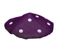 YARNOW Gorro de seta moteada - Gorro de seta morado y blanco para cosplay navideño - Tocado de tela suave para fiestas de disfraces de cuentos de hadas