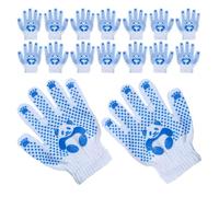 YARNOW Guantes de Protección para 9-12 Años Diseño de Dedos Separados, Puño Elástico y Refuerzo de Puntos Palma para Actividades Prescolares y Lecciones Laborales, Paquete de 8 Pares