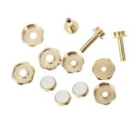 YARNOW Hebilla del Botón de Pistón para Trompeta Pequeña Color Dorado, Accesorio Musical Portátil de Botón a Presión Compatible Instrumentos de Latón, Herramienta para Reparación