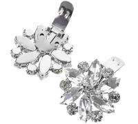 YARNOW Hebillas de Zapato Flor de Cristal Clip Decorativo Brillante para Zapatos de Boda 2 Unidades Accesorios Desmontables para Tacones Adornos Elegantes para Mujer