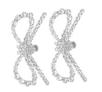 YARNOW Hebillas Para Zapatos De Boda Lazo Cristales y Gemas De Imitación Decoraciones Extraíbles Para Tacones De Boda Accesorios De Moda Para Zapatos