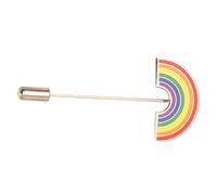 YARNOW Insignia Gay y Pinza de Pecho Lesbiana Arcoíris Metal Colorido con Aguja Larga para Mujer Accesorio de Orgullo Lgbt Uso Diario y Eventos