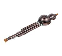 YARNOW Instrumento de Calabaza Chino Hulusi de PP Duradero Caja de Cuero para Principiantes en Interpretación Musical Tradicional Estilo