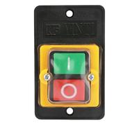 YARNOW Interruptor pulsador impermeable - Caja de control de encendido/apagado para taladro de mesa - Caja de control de arranque/parada del motor para equipos mecánicos, 220/380 V 10 A