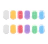 YARNOW Jabón de Viaje en Láminas Portátiles 12 Cajas 6 Fragancias Variadas Hojas de Papel de Jabón Desechables para Lavado de Manos Camping Senderismo y Actividades al Aire Libre