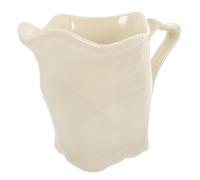 YARNOW Jarra de Cerámica Beige para Espumar Leche con Estilo Palacio, Jarra Pequeña Multifuncional para Salsa y Café con Leche, 1 Pieza para Uso Doméstico y Oficina