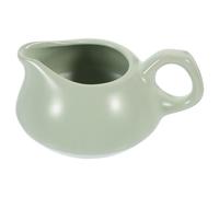 YARNOW Jarra de Cerámica Verde para Salsa y Leche con Gran Capacidad, Resistente a Manchas, Diseño Elegante y Minimalista para Servir en Cocina