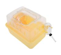 YARNOW Jaula De Hámster Jerbo Juguetes Jaulas Patio De Juegos Rata Comedero para Pájaros Mascota Exterior Laberinto Alimentador Conejo Agua Hurón Caso De Hámster Yellow El Plastico