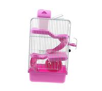 YARNOW Jaula para Mascotas Pequeñas Jaulas De Hámster Comida De Hámster Conejillo De Indias Hamaca para Jaula De Hamster Jaula De Pájaros Jaula De Hámster Jaula De Perro Rosa